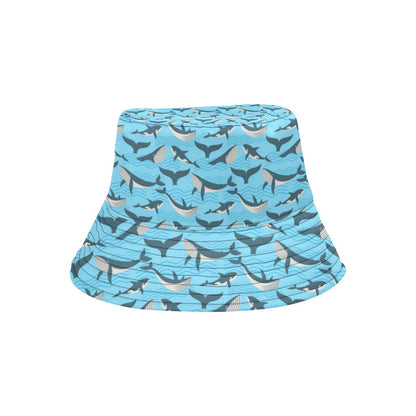 Whale Pattern Design Themed Print Unisex Bucket Hat