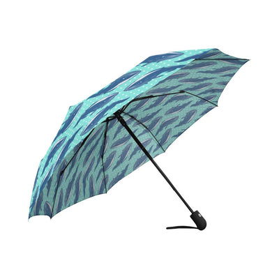 Whale Polka Dot Design Themed Print Automatic Foldable Umbrella