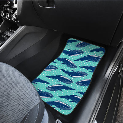 Whale Polka Dot Design Themed Print Car Floor Mats