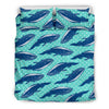 Whale Polka Dot Design Themed Print Duvet Cover Bedding Set