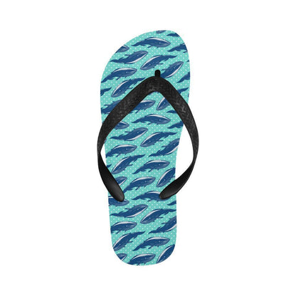 Whale Polka Dot Design Themed Print Flip Flops-JTAMIGO.COM