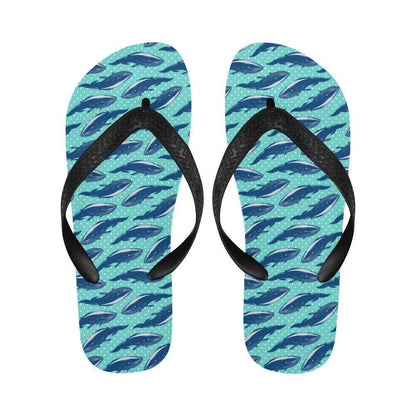 Whale Polka Dot Design Themed Print Flip Flops-JTAMIGO.COM