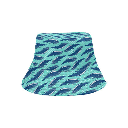 Whale Polka Dot Design Themed Print Unisex Bucket Hat
