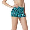 Whale Sea Design Themed Print High Waisted Spandex Shorts-JTAMIGO.COM