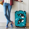 Whale Sea Design Themed Print Luggage Cover Protector