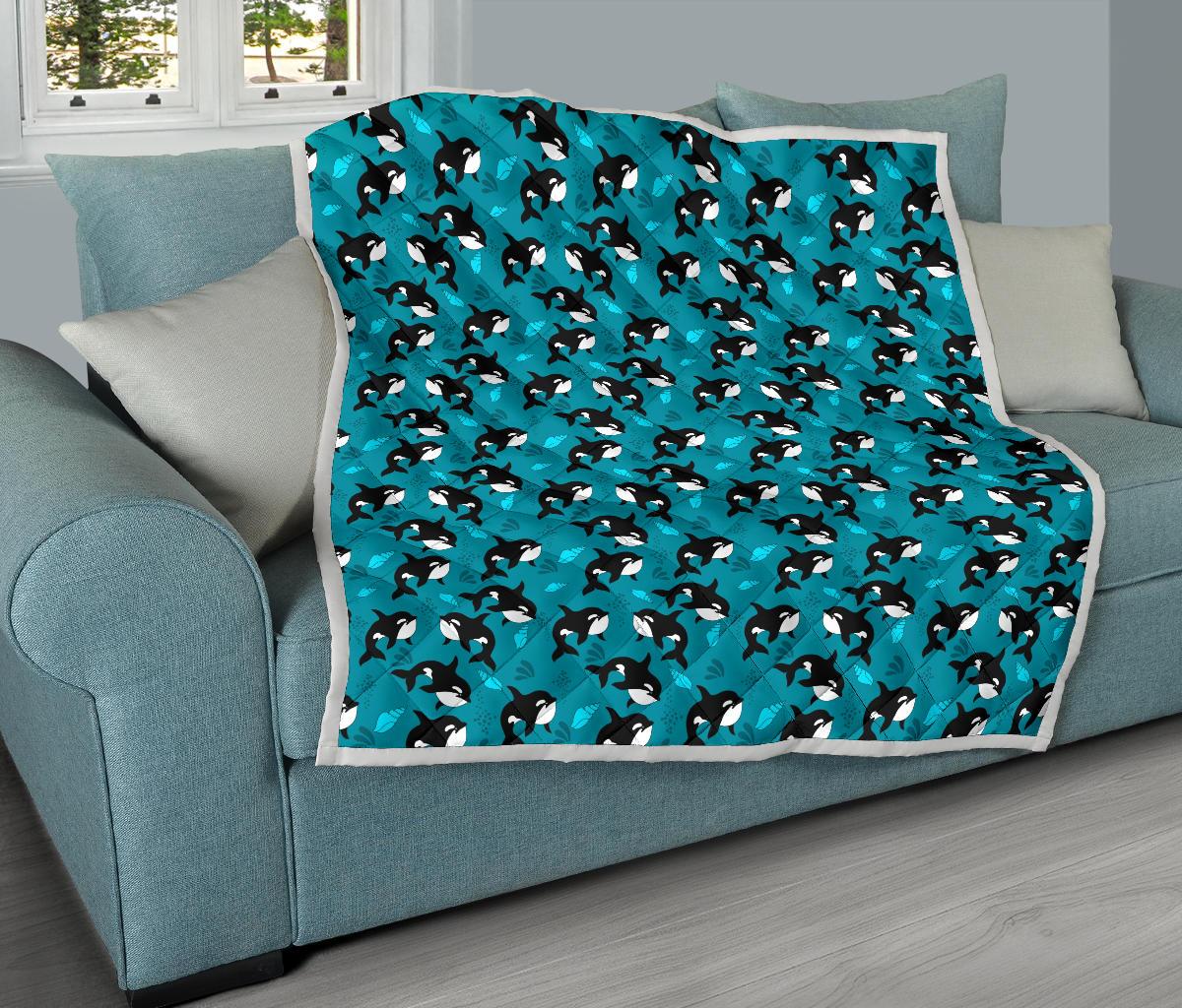 Whale Sea Design Themed Print Premium Quilt-JTAMIGO.COM