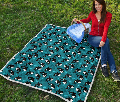 Whale Sea Design Themed Print Premium Quilt-JTAMIGO.COM