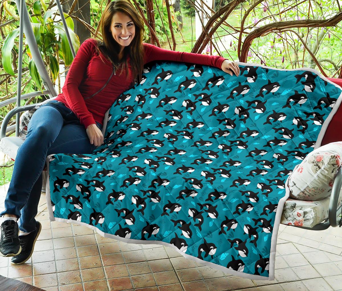 Whale Sea Design Themed Print Premium Quilt-JTAMIGO.COM