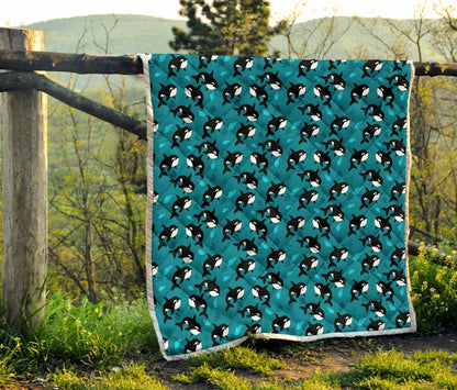 Whale Sea Design Themed Print Premium Quilt-JTAMIGO.COM