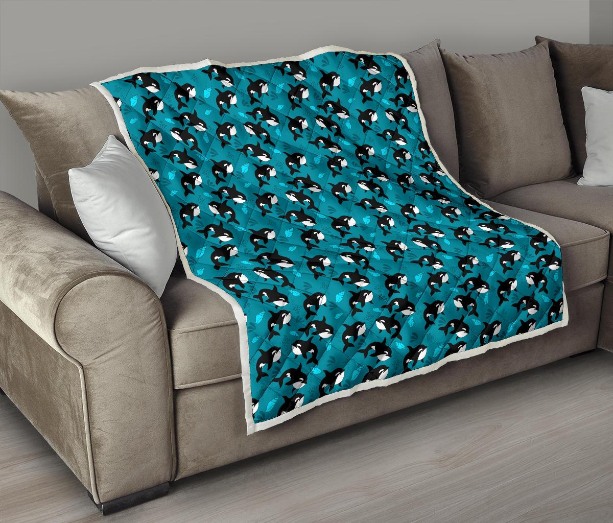 Whale Sea Design Themed Print Premium Quilt-JTAMIGO.COM