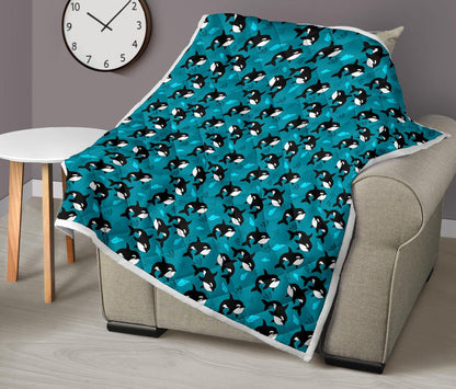 Whale Sea Design Themed Print Premium Quilt-JTAMIGO.COM