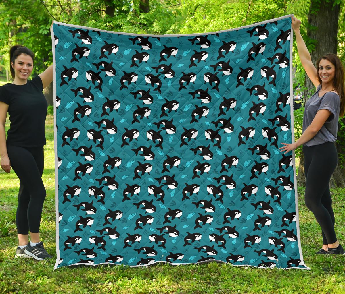 Whale Sea Design Themed Print Premium Quilt-JTAMIGO.COM