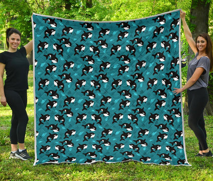 Whale Sea Design Themed Print Premium Quilt-JTAMIGO.COM