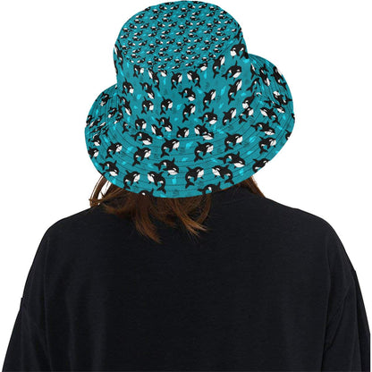 Whale Sea Design Themed Print Unisex Bucket Hat