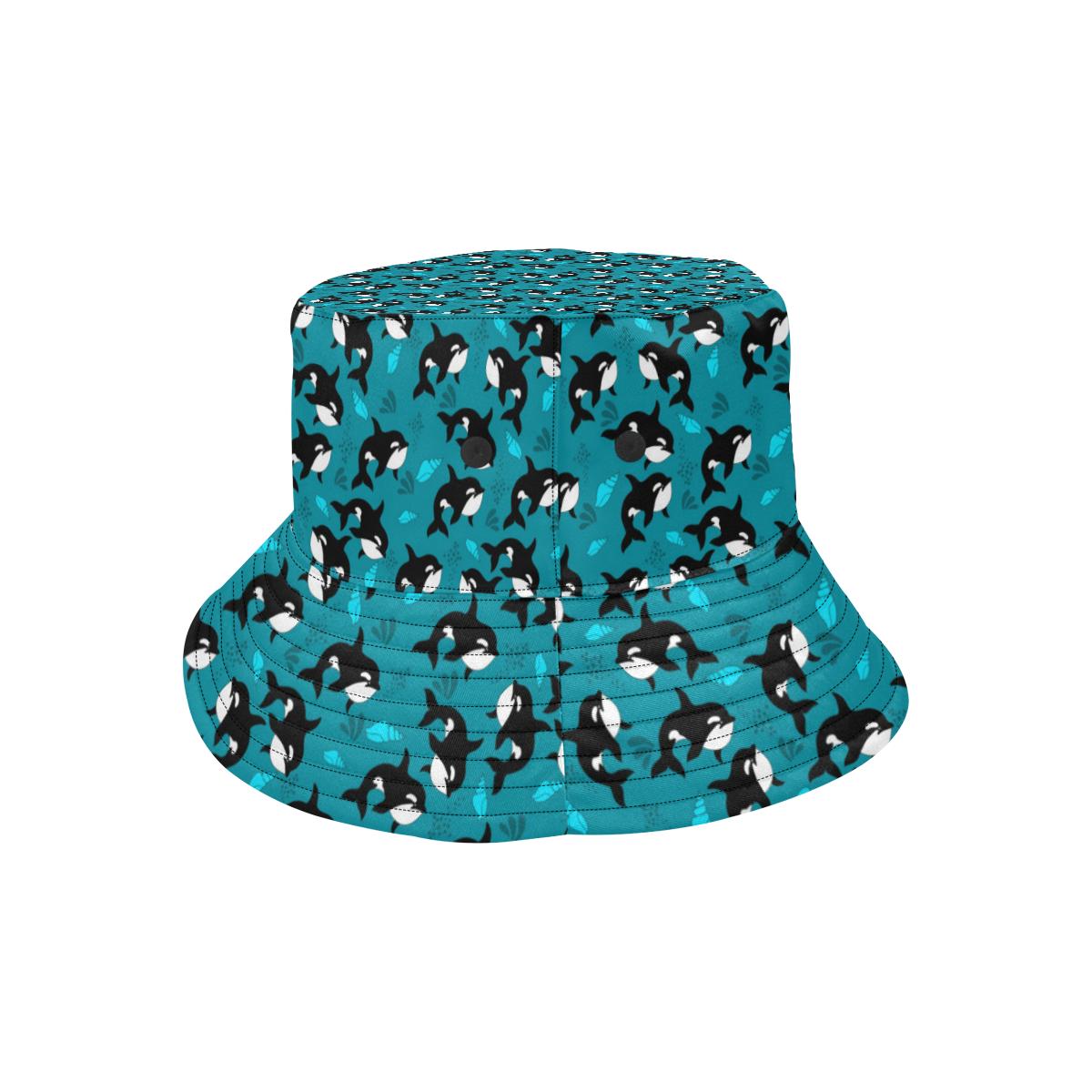 Whale Sea Design Themed Print Unisex Bucket Hat