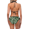 White Green Tropical Palm Leaves Bikini Swimsuit-JTAMIGO.COM
