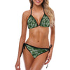 White Green Tropical Palm Leaves Bikini Swimsuit-JTAMIGO.COM