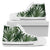 White Green Tropical Palm Leaves Women High Top Shoes