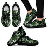 White Green Tropical Palm Leaves Women Sneakers Shoes
