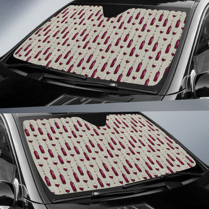 Wine Bottle Pattern Print Car Sun Shade For Windshield