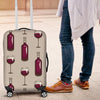 Wine Bottle Pattern Print Luggage Cover Protector