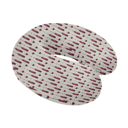 Wine Bottle Pattern Print U-Shaped Travel Neck Pillow-JTAMIGO.COM