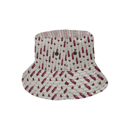 Wine Bottle Pattern Print Unisex Bucket Hat