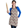 Wine Bottle Pattern Print Women Apron