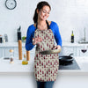 Wine Bottle Pattern Print Women Apron