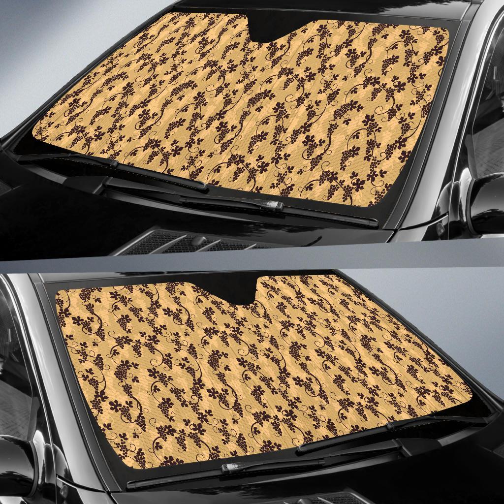 Wine Grape Design Print Car Sun Shade For Windshield