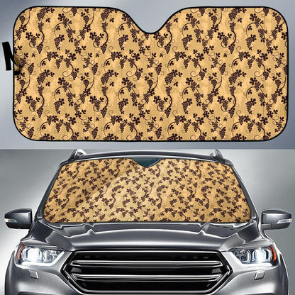 Wine Grape Design Print Car Sun Shade For Windshield