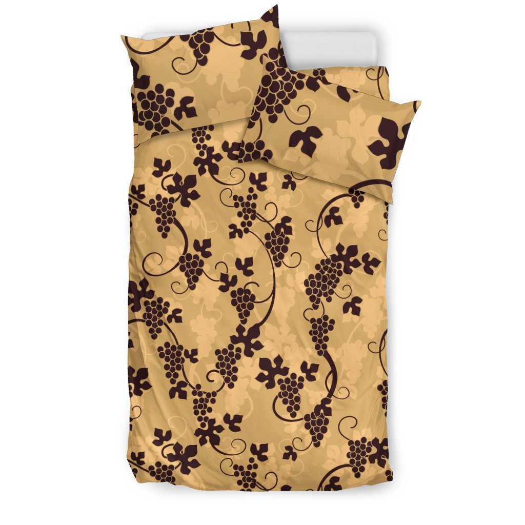 Wine Grape Design Print Duvet Cover Bedding Set