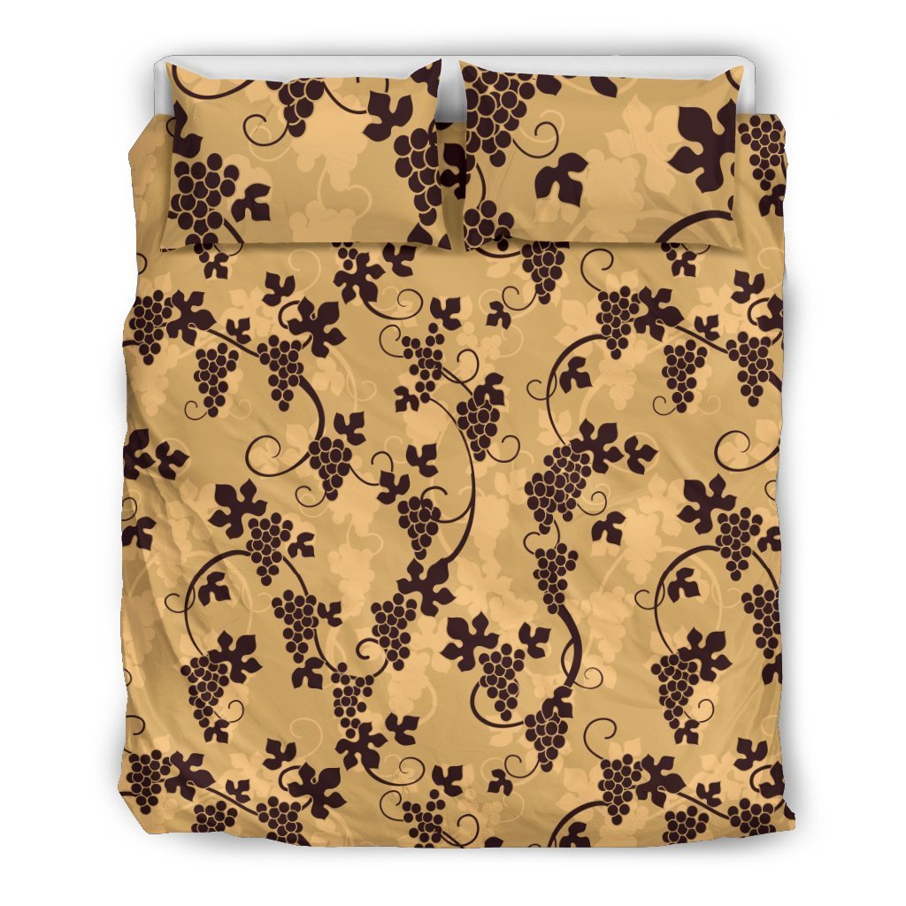 Wine Grape Design Print Duvet Cover Bedding Set