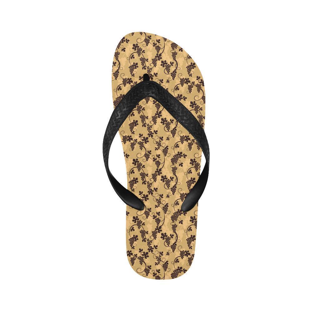 Wine Grape Design Print Flip Flops-JTAMIGO.COM