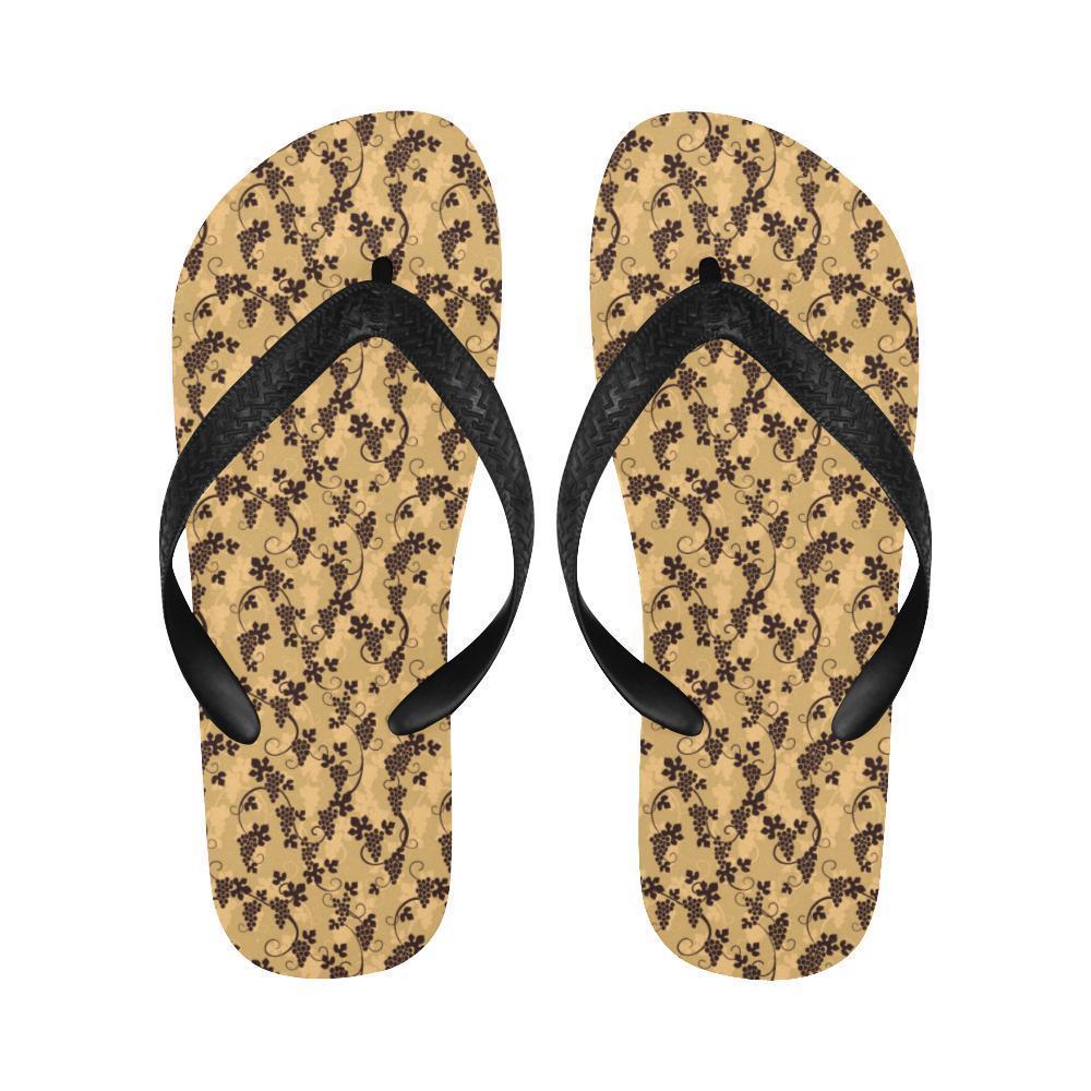 Wine Grape Design Print Flip Flops-JTAMIGO.COM