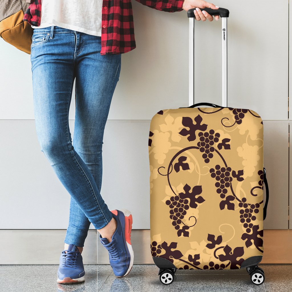 Wine Grape Design Print Luggage Cover Protector
