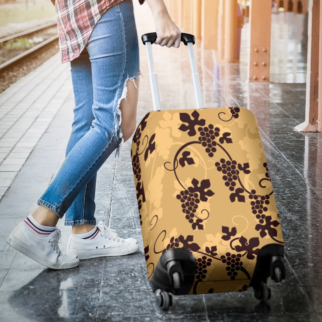 Wine Grape Design Print Luggage Cover Protector