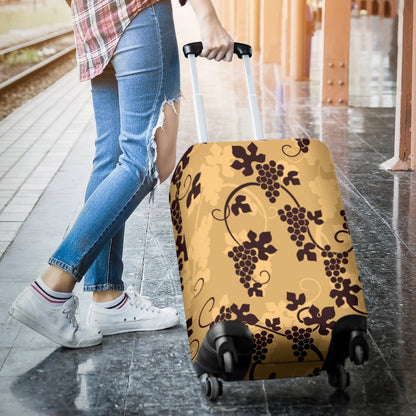Wine Grape Design Print Luggage Cover Protector