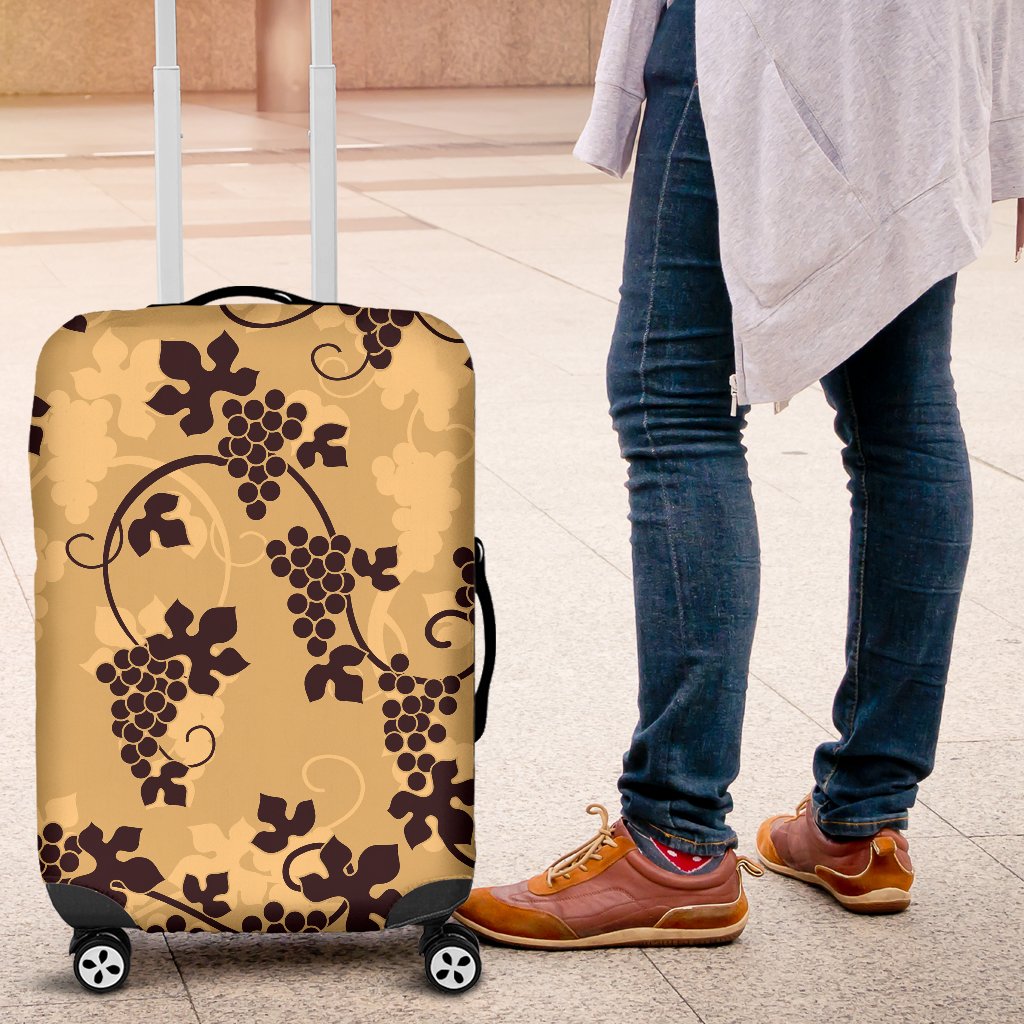 Wine Grape Design Print Luggage Cover Protector