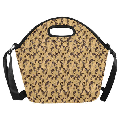 Wine Grape Design Print Neoprene Lunch Bag (Model 1669)(Large)-JTAMIGO.COM