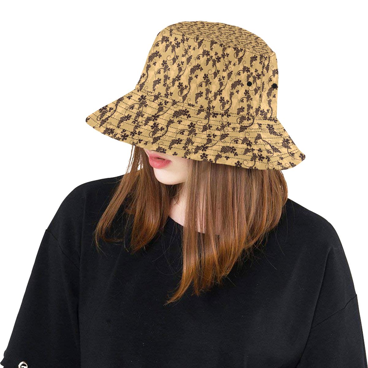 Wine Grape Design Print Unisex Bucket Hat