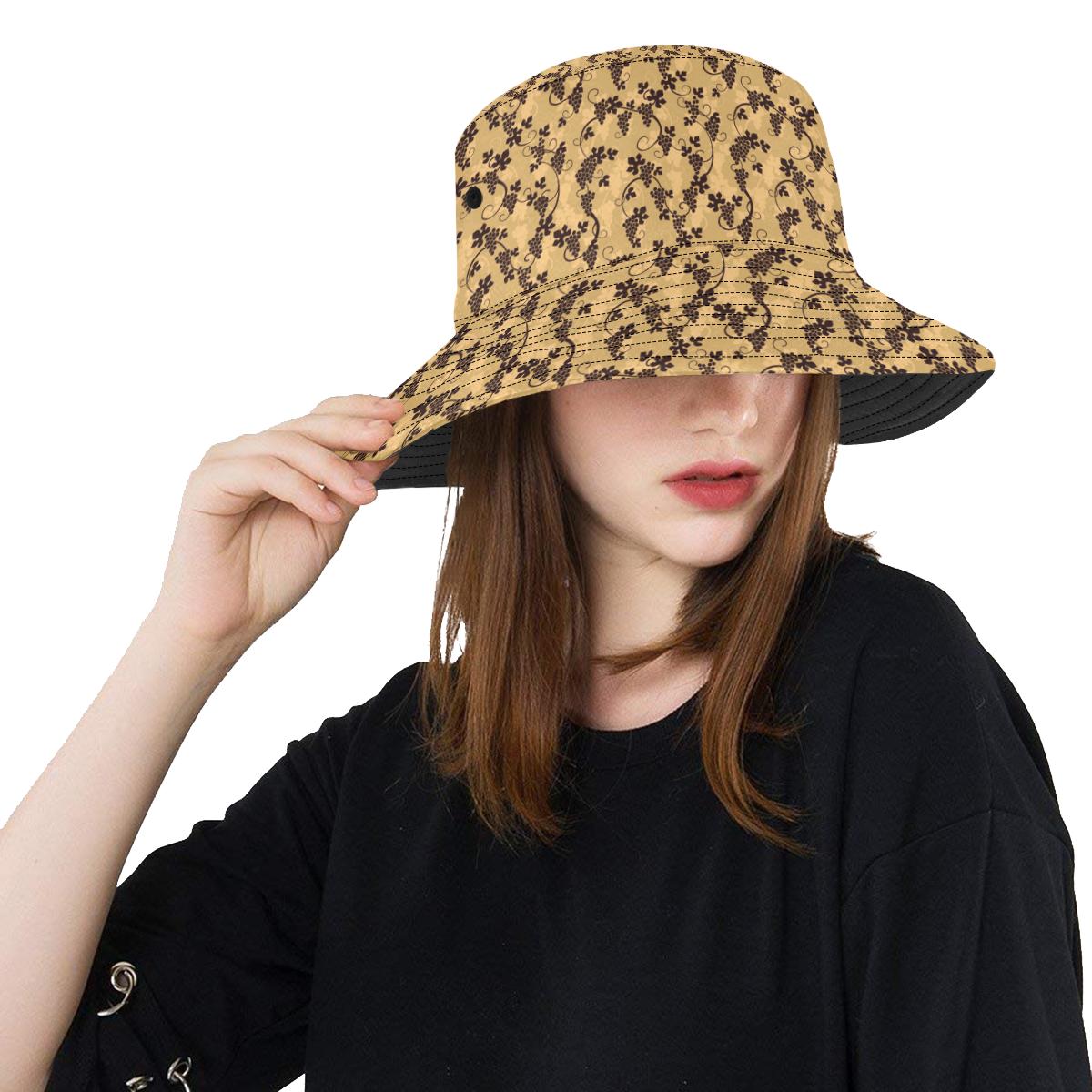 Wine Grape Design Print Unisex Bucket Hat