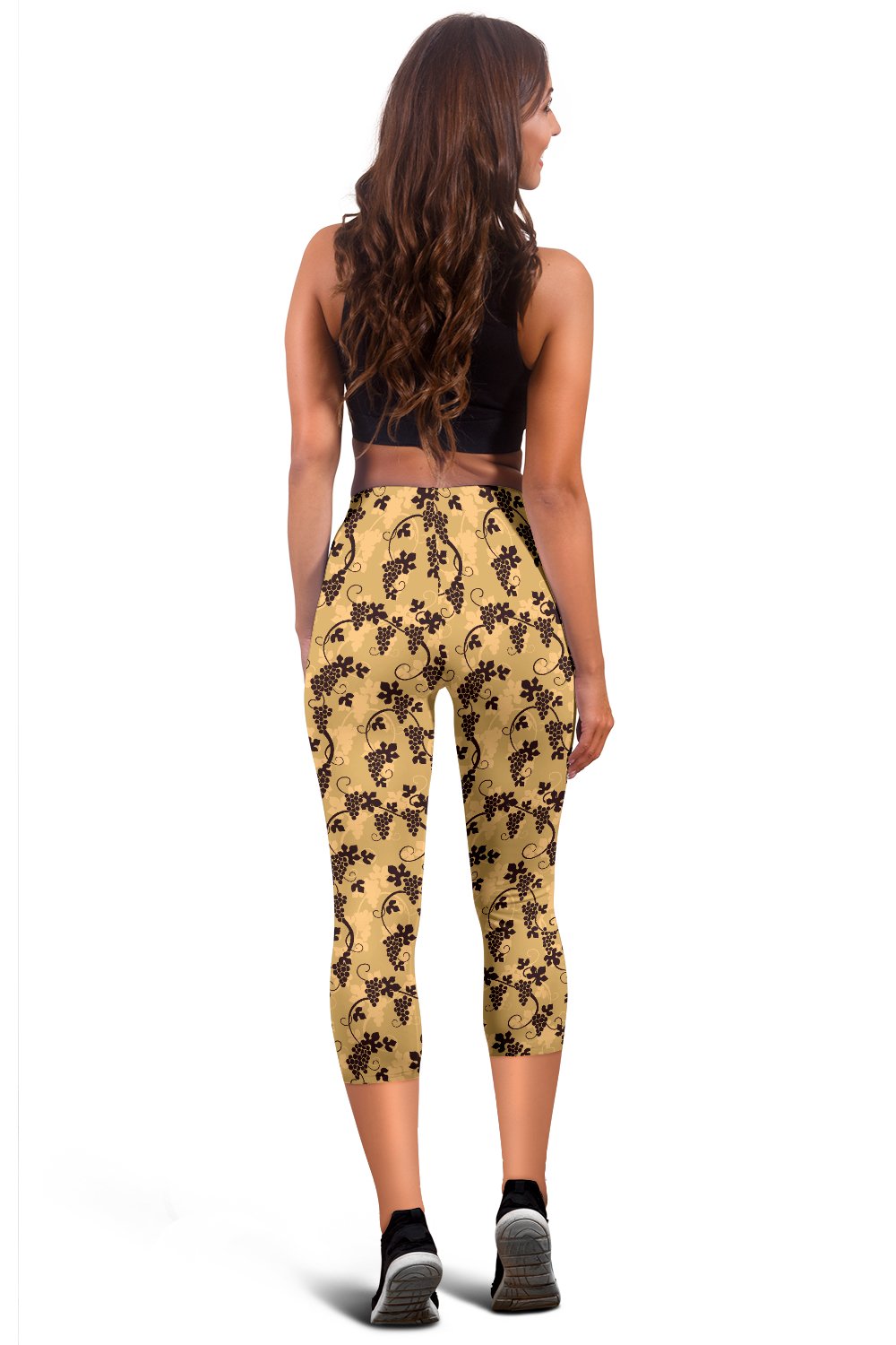 Wine Grape Design Print Women Capris