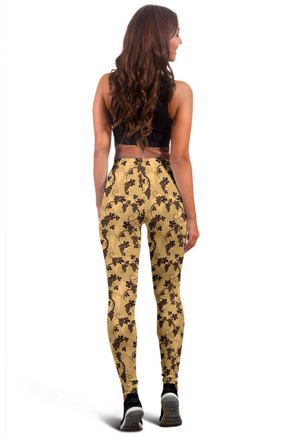 Wine Grape Design Print Women Leggings