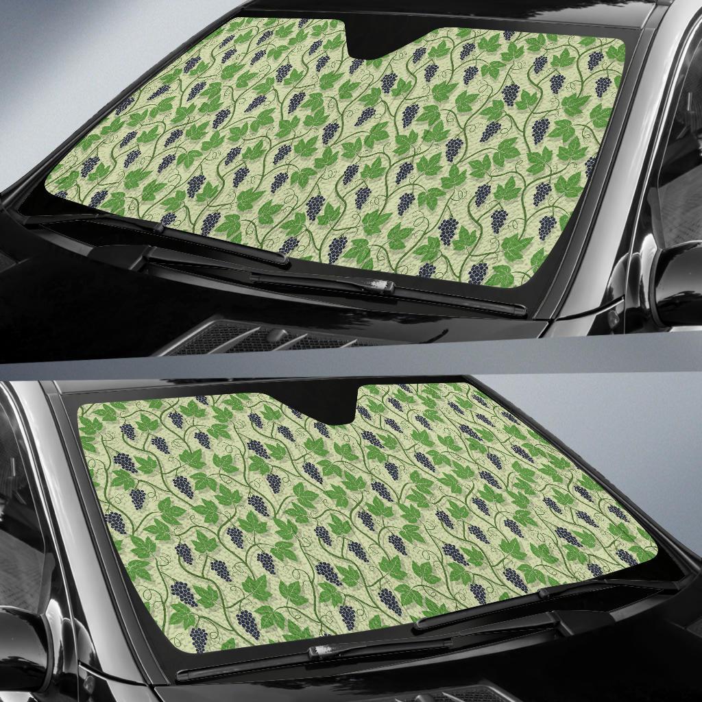 Wine Grape Themed Print Car Sun Shade For Windshield