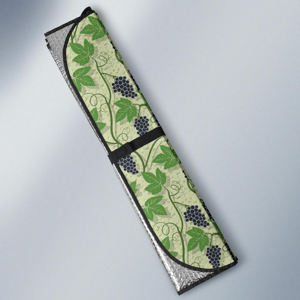 Wine Grape Themed Print Car Sun Shade For Windshield