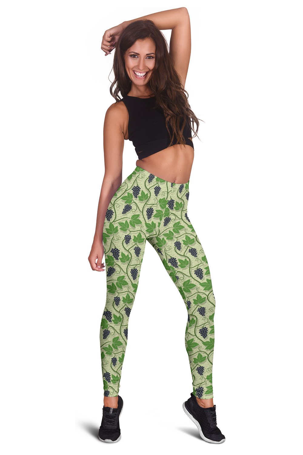 Wine Grape Themed Print Women Leggings