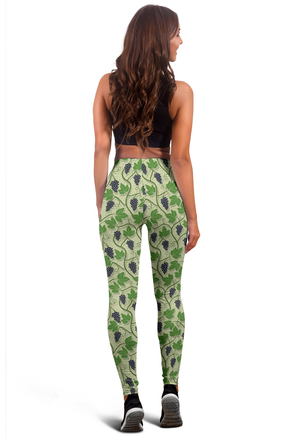 Wine Grape Themed Print Women Leggings