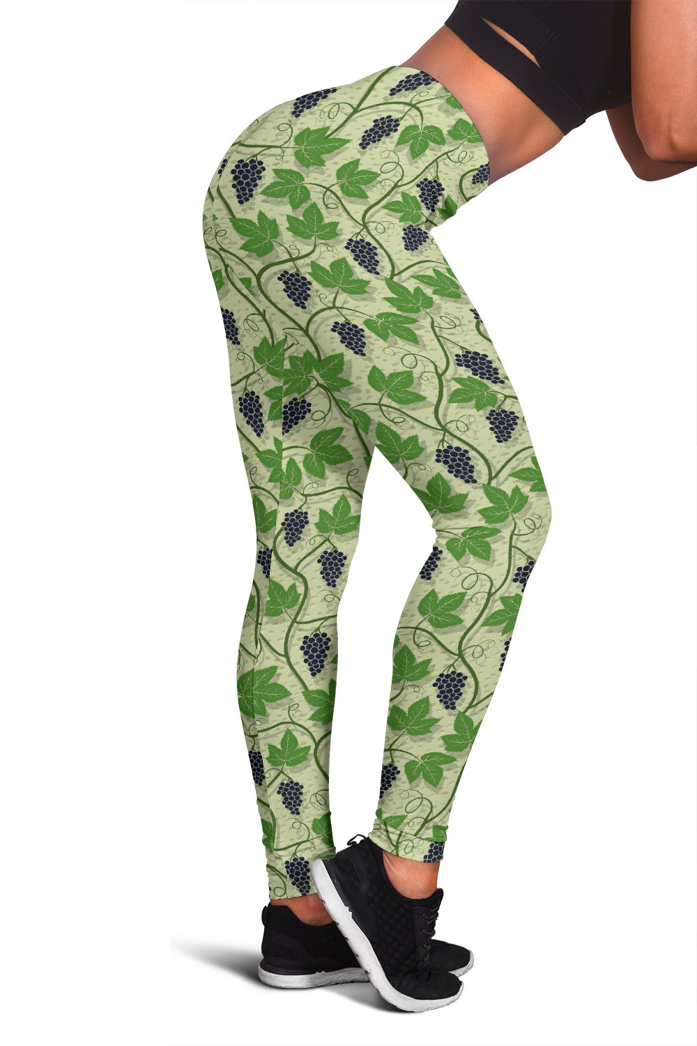 Wine Grape Themed Print Women Leggings