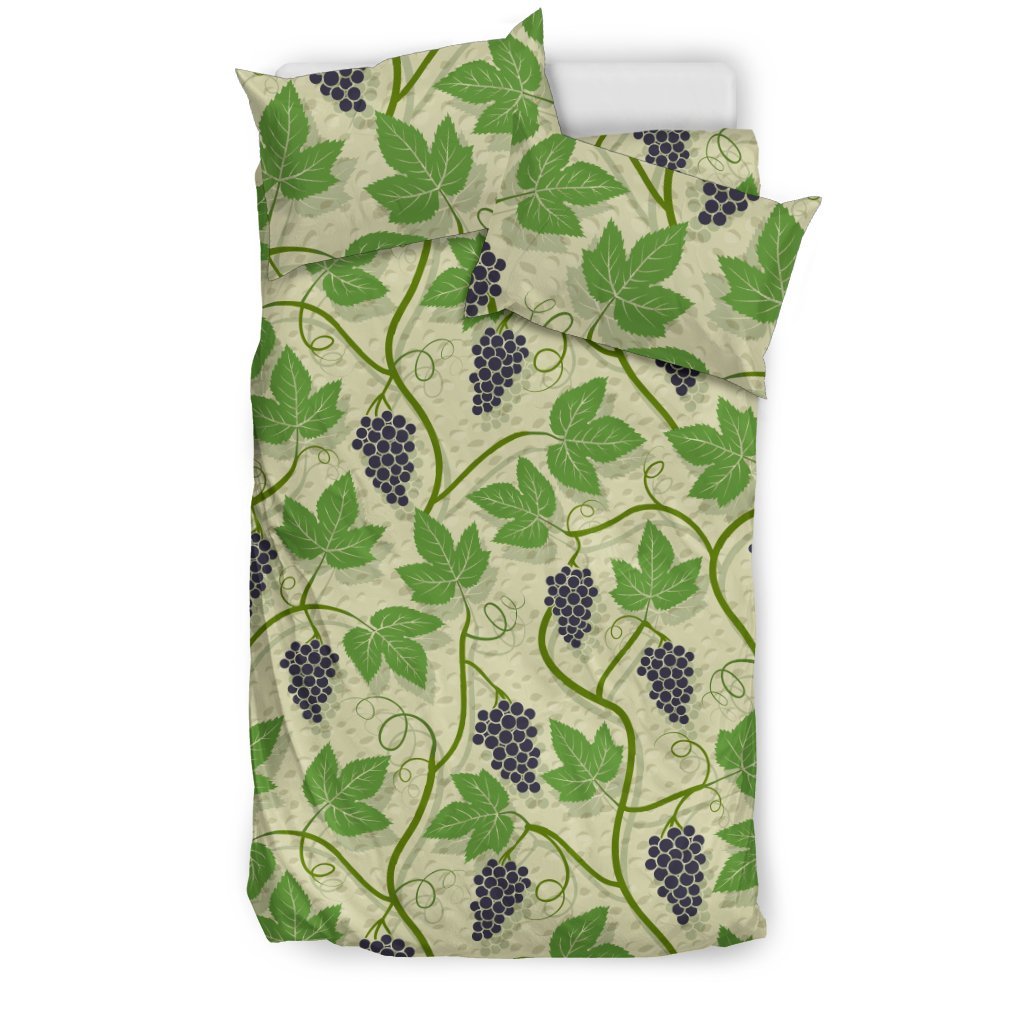 Wine Grape Thmed Print Duvet Cover Bedding Set